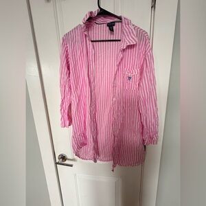 U.S. Polo Assn. Pink and White Striped Shirt